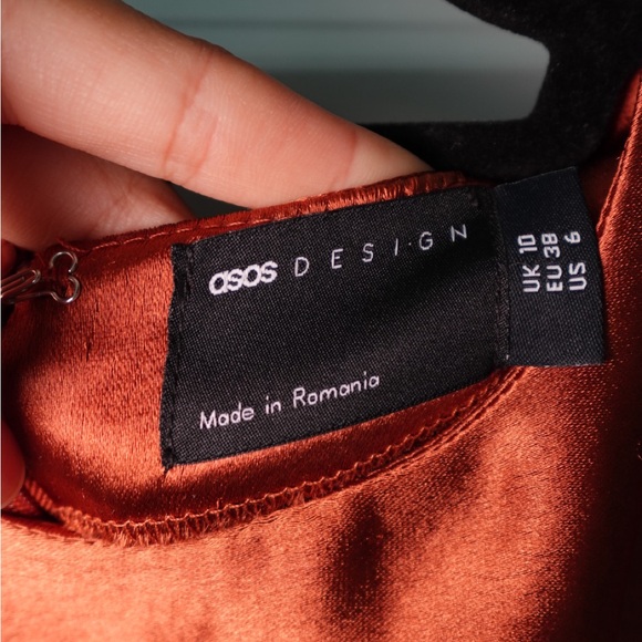 ASOS Long Sleeve Rust Dress - Picture 5 of 5